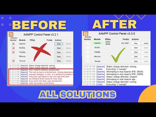Fix Error Apache Shutdown Unexpectedly in XAMPP [SOLVED]