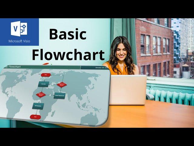 This video explains how to create a basic flowchart in Microsoft Visio