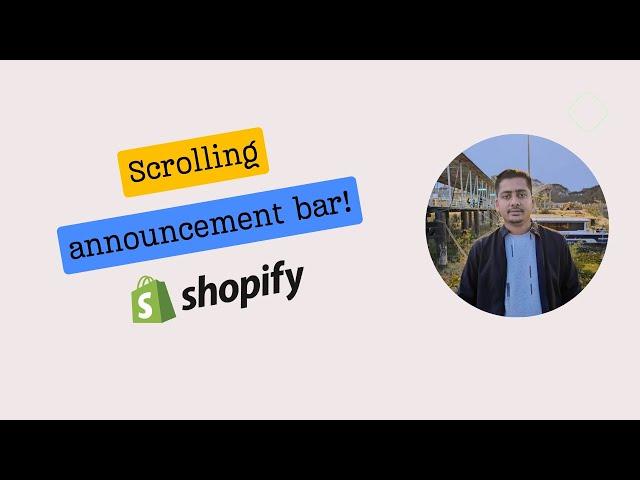 Add scrolling announcement bar in shopify store  | Shopify marquee | moving announcement bar