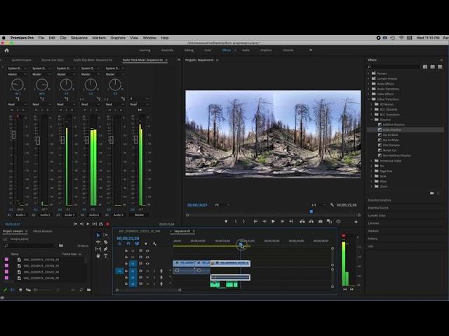 Basic VR video editing in Adobe Premiere with Insta360 EVO