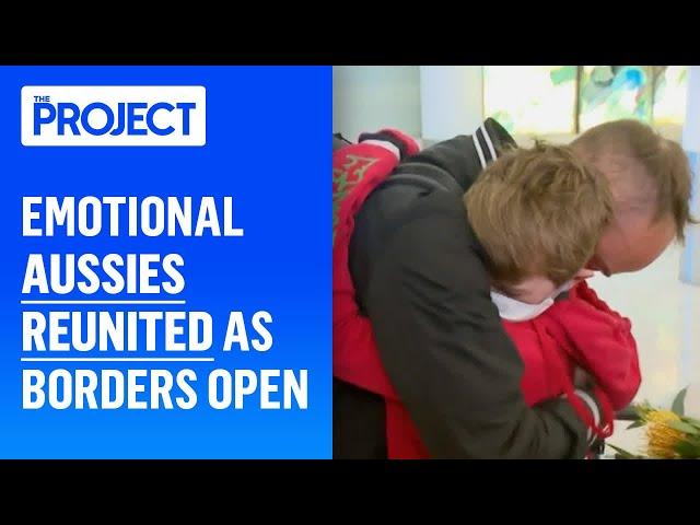 Emotional Australians Reunited As International Borders Open  | The Project