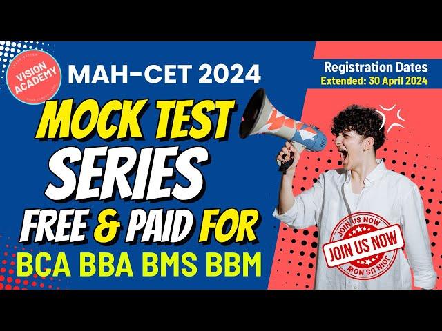 Mock Test Series for MAH-B.BCA_BBA_BMS_BBM CET 2024  Score High with 10 Mock Tests  FREE and PAID