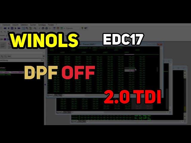 VAG EDC17 DPF OFF How To Winols