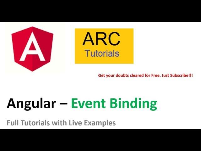 Angular Tutorial For Beginners - Angular Event Binding | Angular Data Binding Tutorial