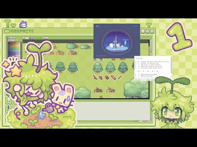 Working on Sprout Lands stuff -u- pixel art stream 1