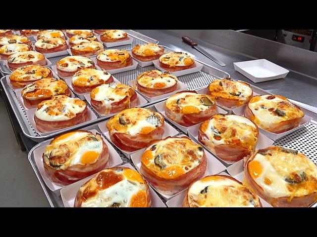 Crazy Toppings! Unique Bacon Cheese Egg Bread Making - Korean Bakery