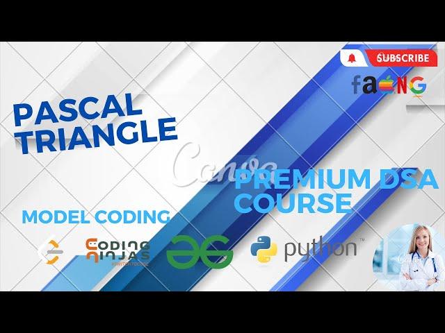 Pascal triangle leetcode python | Pascal Triangle | Leetcode 118