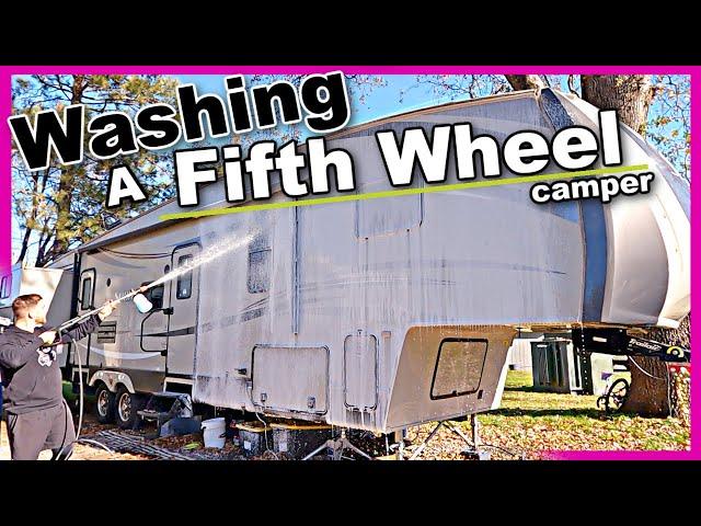 How to Wash A 5th Wheel Camper | RV Life | RV Detailing Business