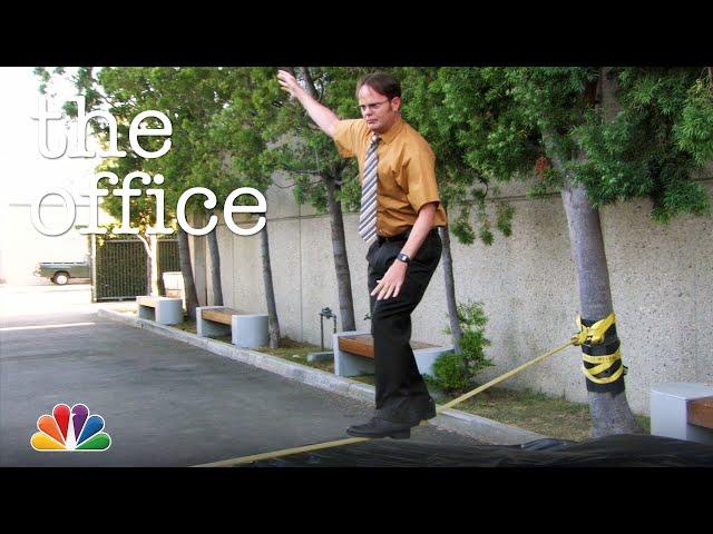 Dwight's Slackline Fail - The Office