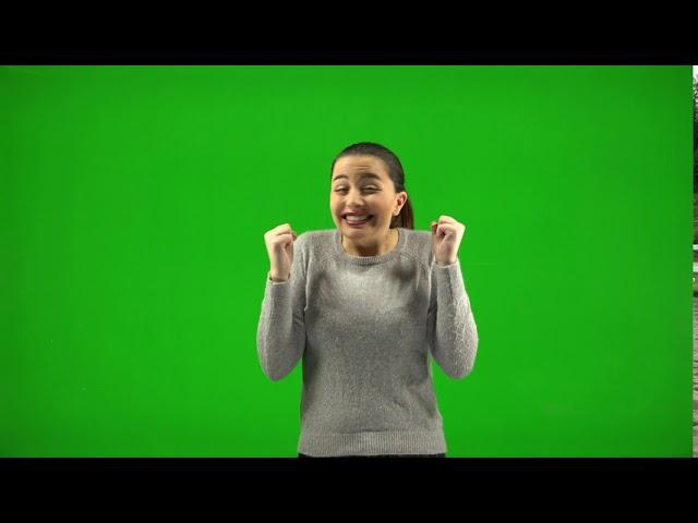 4K Green Screen Girl Model Video No Copyright Free to Use