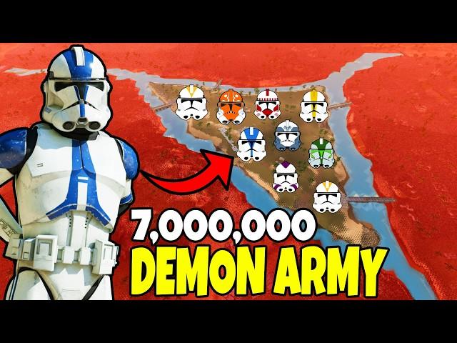 Can Every CLONE LEGION Hold ISLAND BRIDGE FORTRESS vs 7,000,000 DEMONS?! - UEBS 2: Star Wars Mod