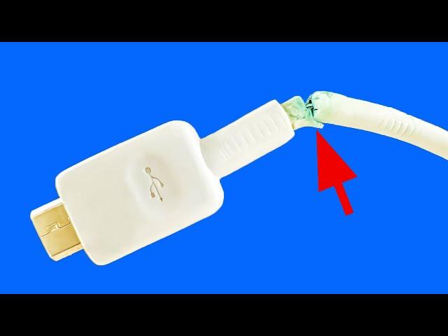 How to repair broken phone charger cable