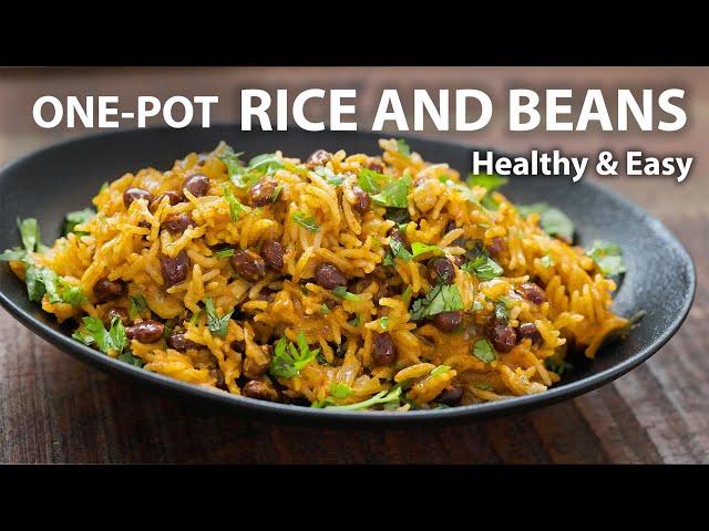 One Pot RICE AND BEANS Recipe - Easy Vegetarian and Vegan Meals