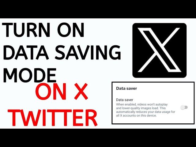 How To Turn On Data Saving Mode on X Twitter