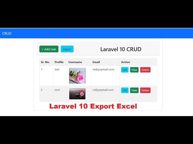 Laravel 10  Export/Import Data To Excel Part -1 Export laravel 10 table data | Laravel  tutorial