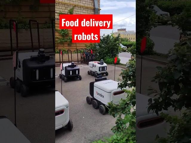 Food delivery robots #moscow #yandex #technology #shortsvideo #shortsyoutube #shorts #new #short