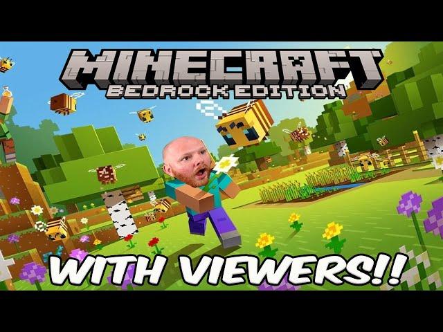 LIVE MINECRAFT BEDROCK WITH VIEWERS! - A WHOLE NEW WOOOOORLD! CONTINUED! #minecraft #shortsfeed