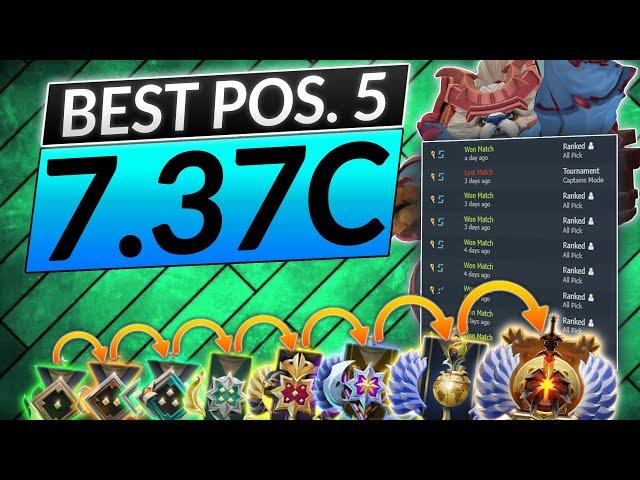 NEW BROKEN POS. 5 HERO IN 7.37c -  Pro Tips For 80 % Winrate - Dota 2 Tusk Guide