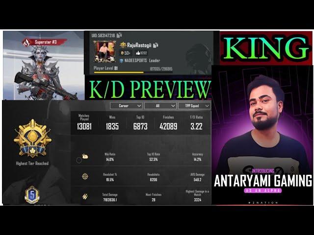 Antaryami gaming BGMI ID and K/D antaryami gaming BGMI ID  @AntaryamiGaming