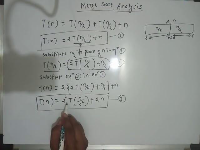 Merge sort time complexity analysis