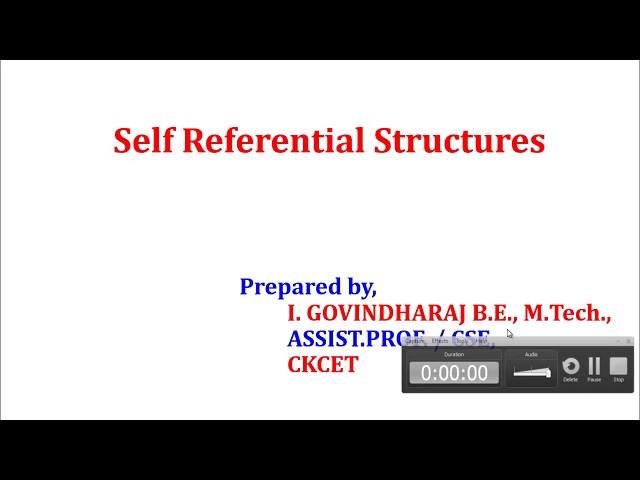 SELF REFERENTIAL STRUCTURES