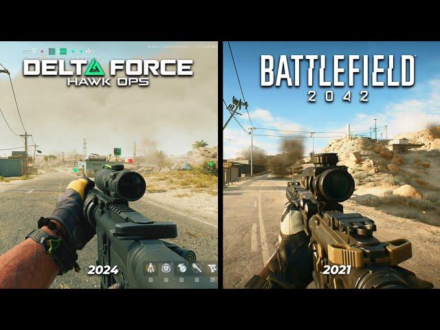 Delta Force: Hawk Ops vs Battlefield 2042 - Details and Physics Comparison