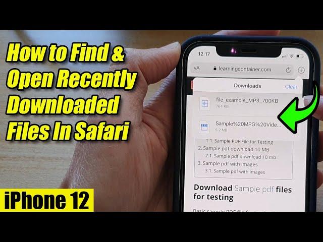 iPhone 12: How to Find & Open Recently Downloaded Files In Safari