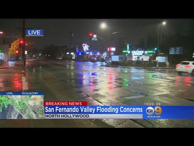 Storm Brings San Fernando Valley Street Flooding