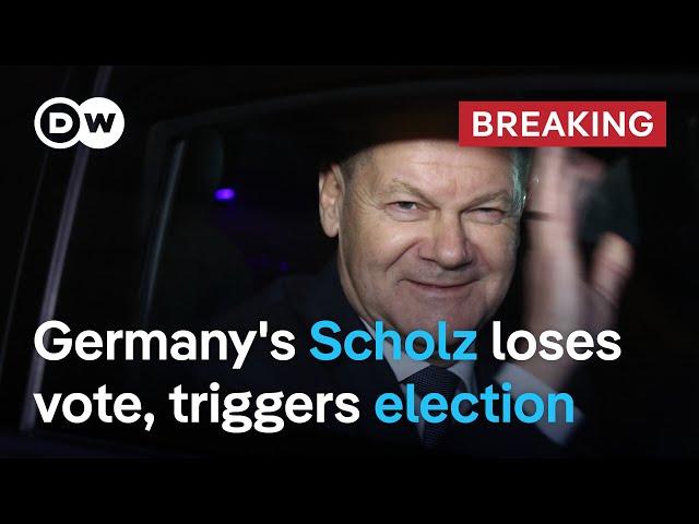 Scholz loses confidence vote triggering snap general election for Germany | DW News