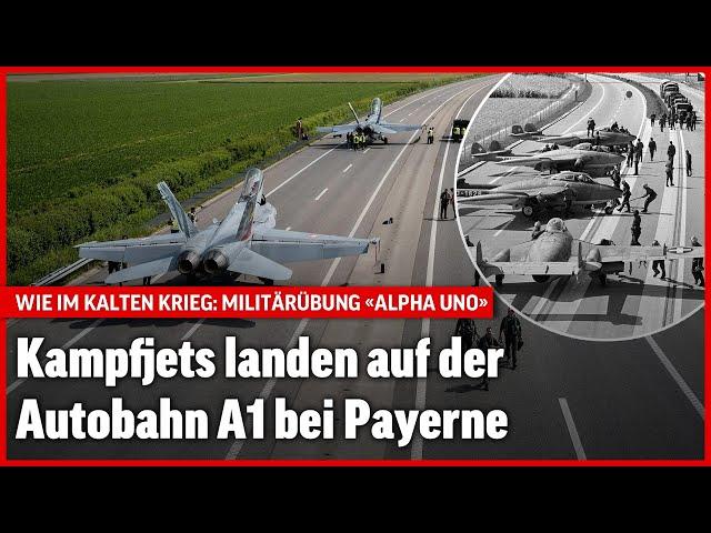 Armeeübung «Alpha Uno» auf der Autobahn A1 bei Payerne VD geglückt | Blick