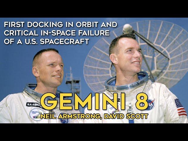 Gemini 8 Full Mission - Launch, Docking, Problem, Agena, Neil Armstrong, Spin Footage, 1966