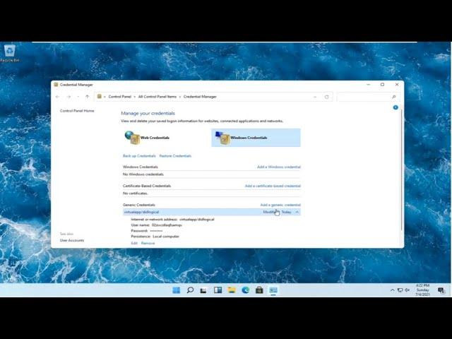 Remove or Update Old Passwords Using Credential Manager in Windows 11 [Tutorial]