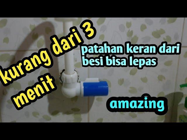 kurang dari 3 menit membuka sisa keran besi yang patah di dalam | cara membuka keran yang patah