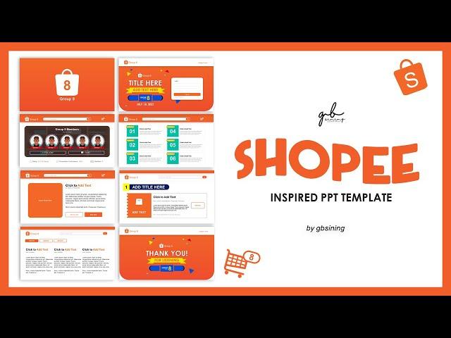 FREE Shopee inspired PPT Template | Creative PowerPoint Template Ideas for School Presentations