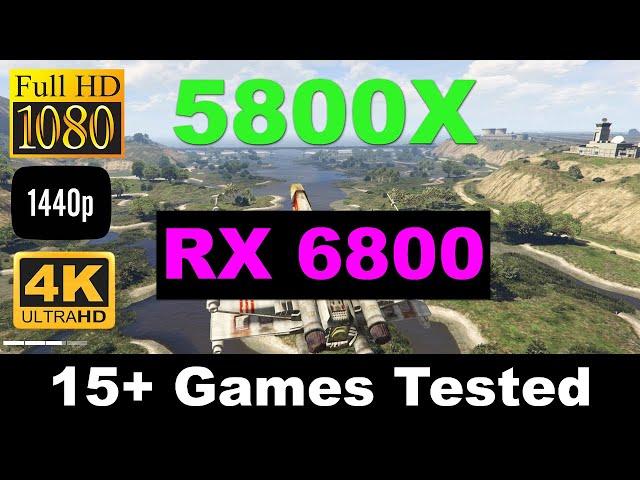 AMD RX 6800 Benchmarks 1080p, 1440p, 4K HD with  Ryzen 5800X 14 Best PC Games Tested Valhalla, SOTR