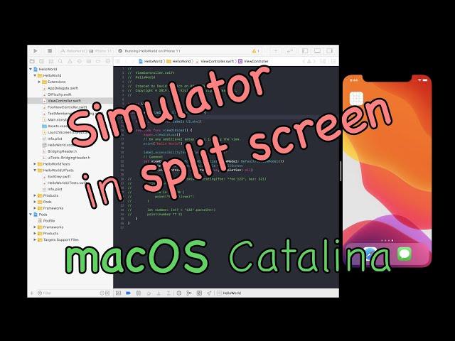 Xcode and Simulator in split screen | Xcode Quick Tip #25