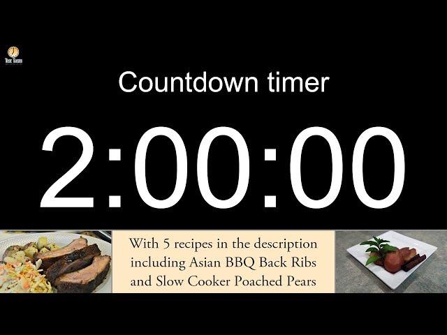 2 hour Countdown timer with alarm (including 5 recipes)