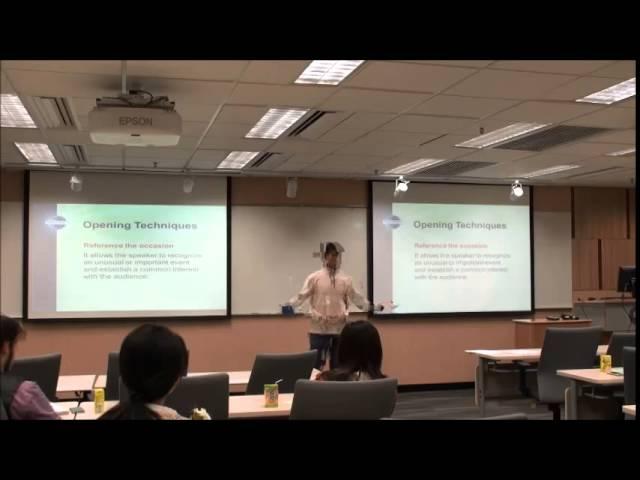 HKBU School of Business Toastmasters Club Meeting - March 4, 2015 - Workshop