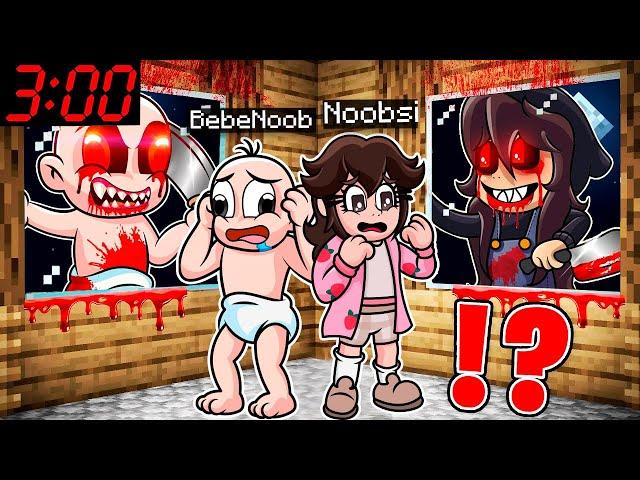 NOOBSI.EXE Y BEBENOOB.EXE NOS ESPIAN A LAS 3 AM en Minecraft