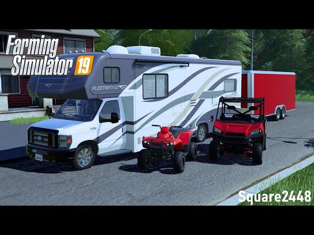 RV RENTAL ROAD TRIP & CAMPING! (FLEETWOOD CAMPER) | ROLEPLAY | FS19