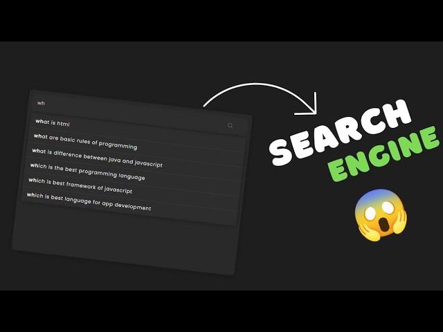 Create an Autocomplete Search Bar using Html CSS JavaScript