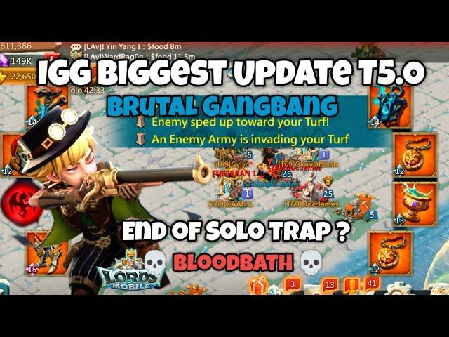 Lords Mobile - IGG biggest update T5.O | End of the Solo Trap | Brutal Gangbang and Blackwing ,,