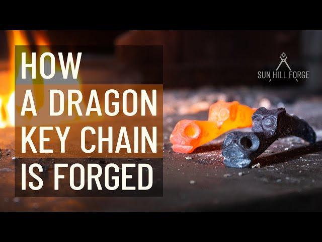 Blacksmithing : Hand Forging Dragon Head Key Chain