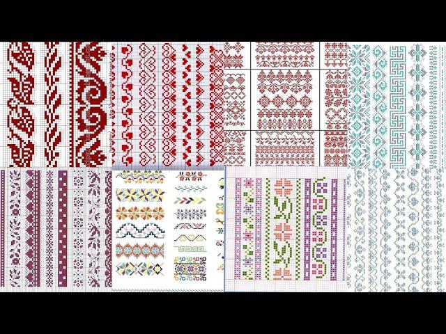 Easy Cross Stitch Borders Design/Patterns #dosuti #CrossStitch