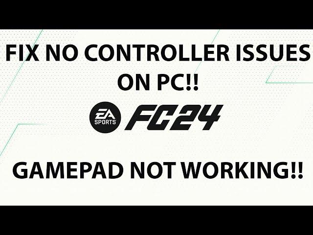 Fix controller issue on EA FC 24 on PC #shorts gamepad not working EA FC 24