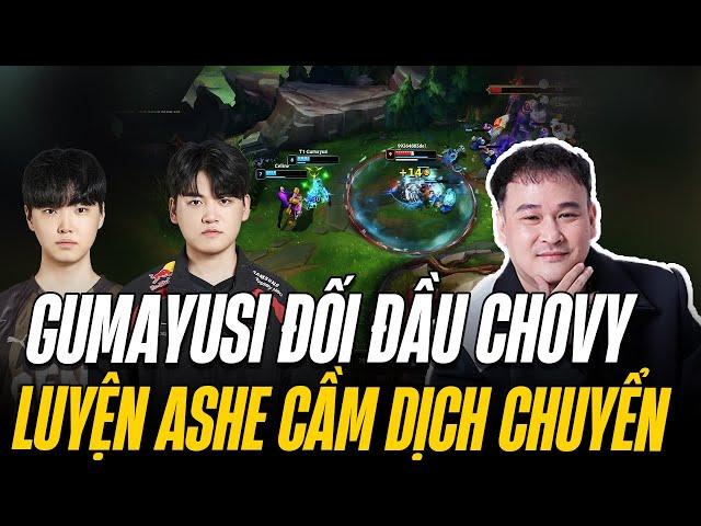 BÍ KÍP GUMAYUSI | LUYỆN ASHE CẦM DỊCH CHUYỂN ĐỐI ĐẦU CHOVY VS LAZYFEEL TẠI RANK HÀN | LING REACTION