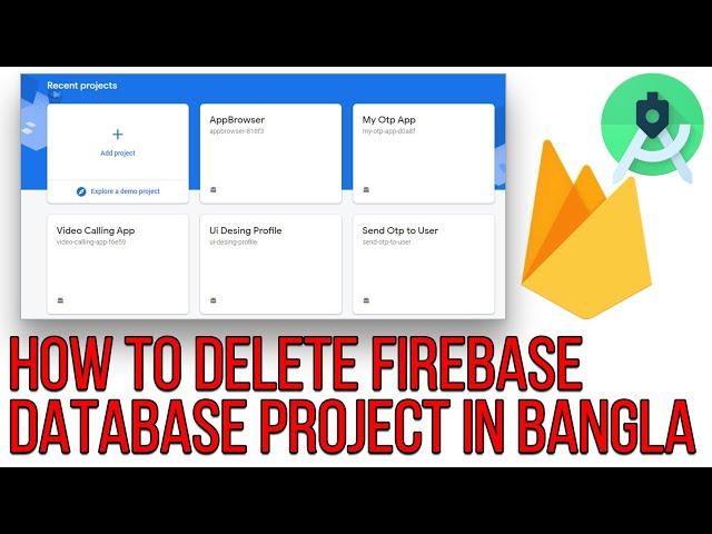 How to delete Firebase Android Studio project ?