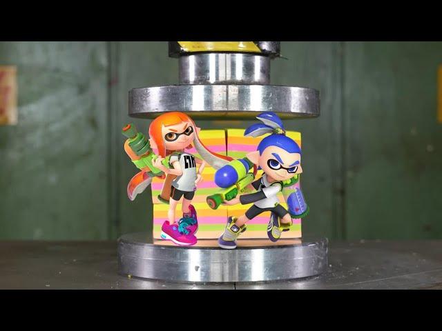 Humanoid Squid Creature Vs Hydraulic Press (Splatoon 3)