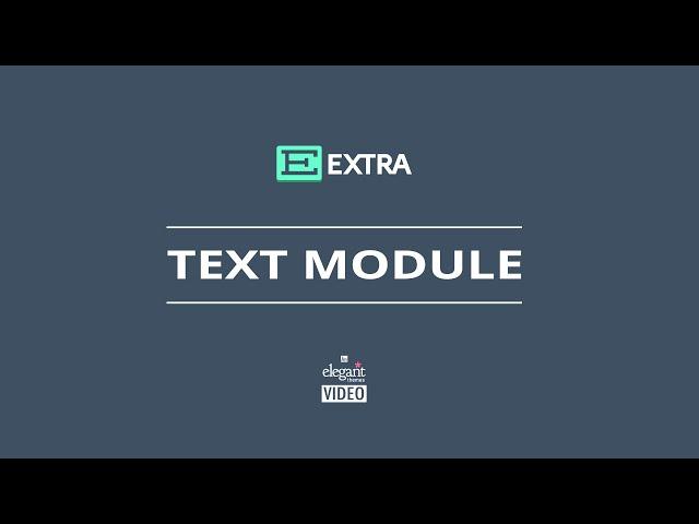 Extra Text Module