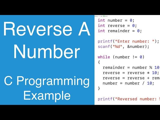 Reverse An Integer Number | C Programming Example